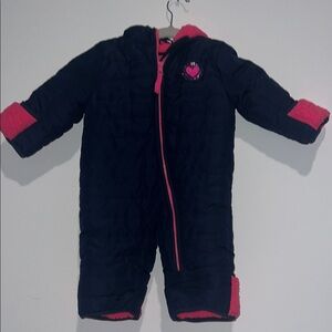 Kids Navy and Pink Hooded Jacket